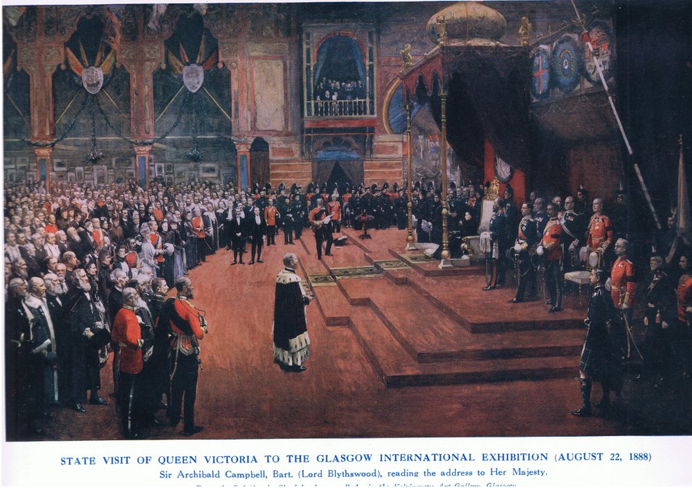 ビクトリア女王のグラスゴー国際展示会への訪問（1888年8月22日